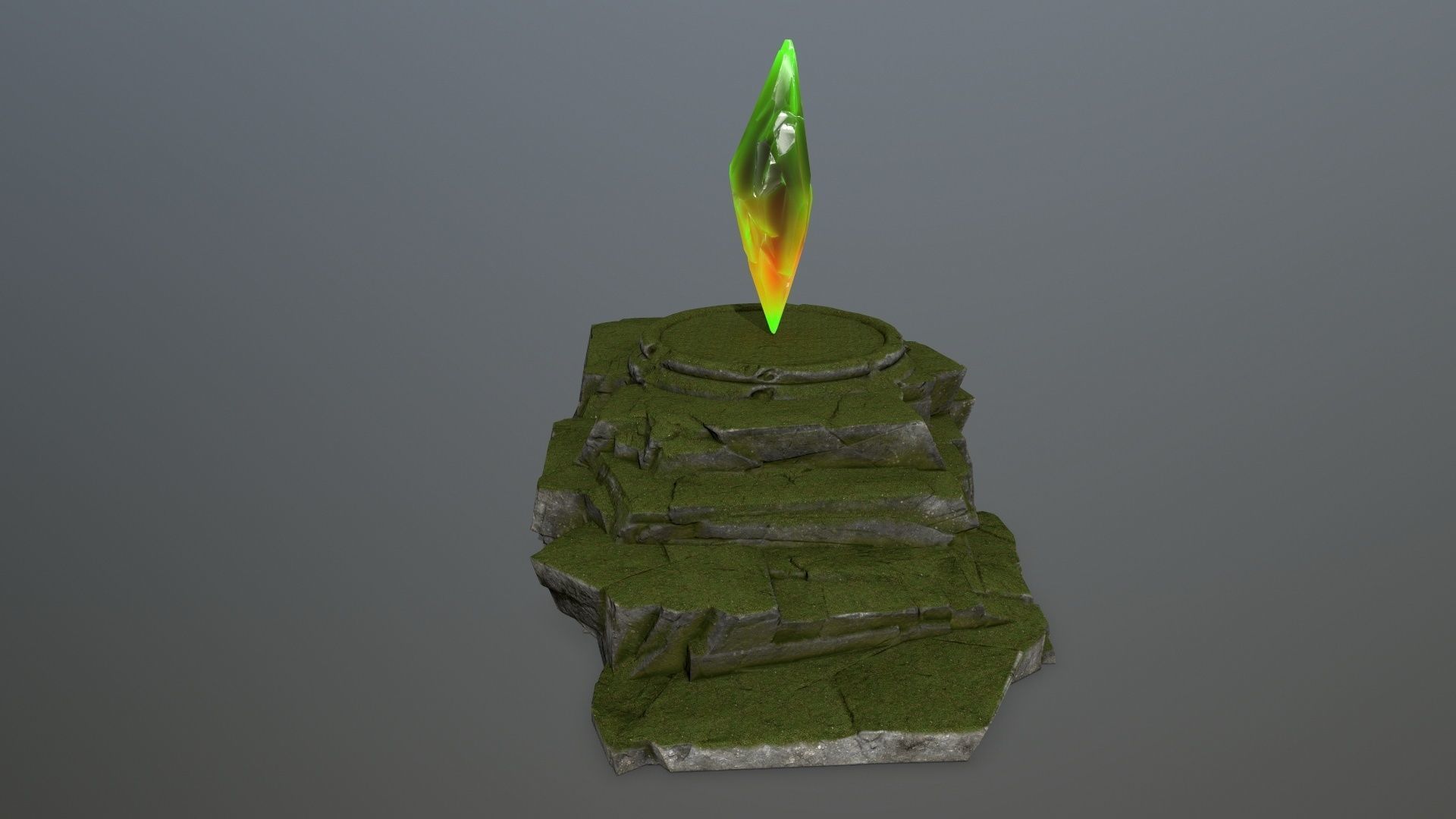 Crystal Ruin Gate Low-poly 3D model_5