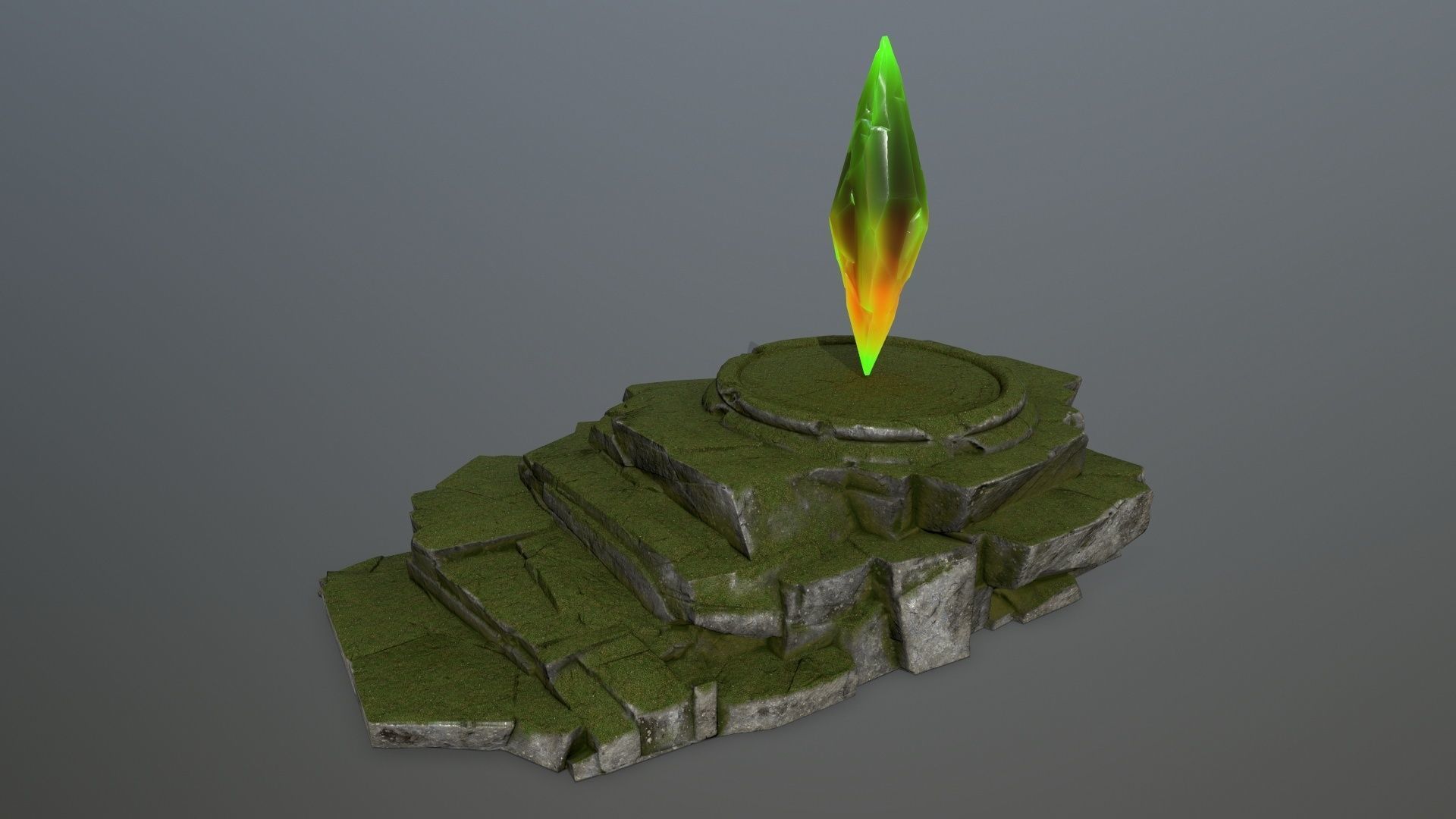 Crystal Ruin Gate Low-poly 3D model_3
