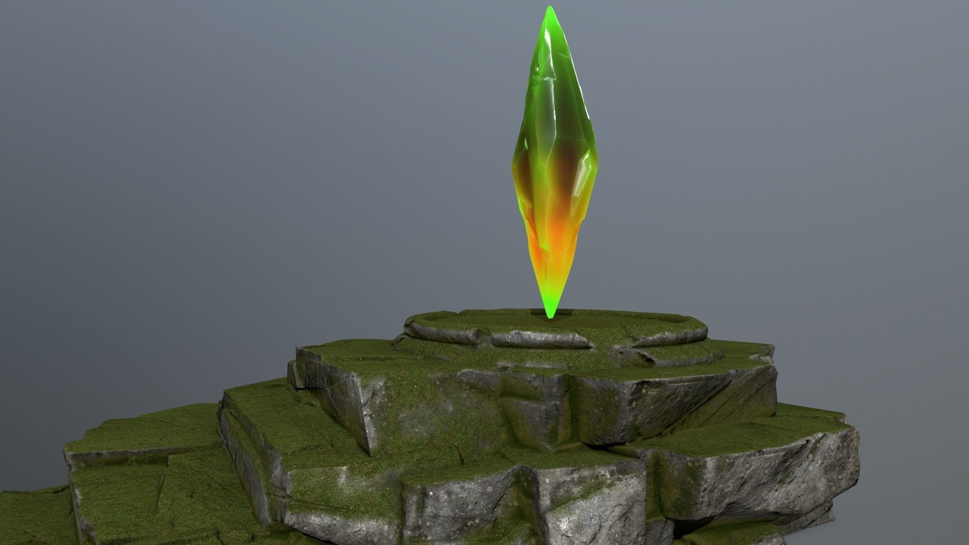 Crystal Ruin Gate Low-poly 3D model_12