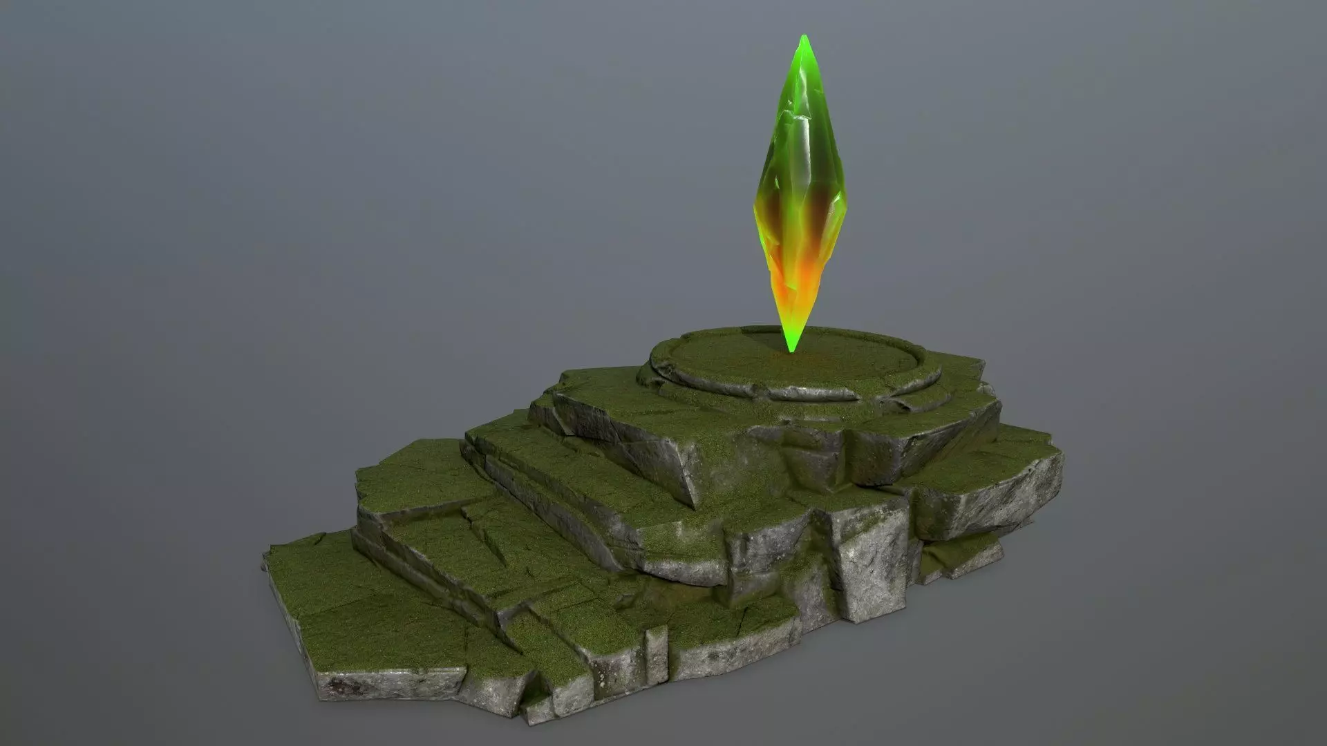 Crystal Ruin Gate Low-poly 3D model_0