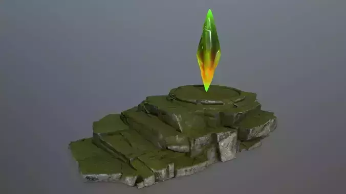 Crystal Ruin Gate Low-poly 3D model