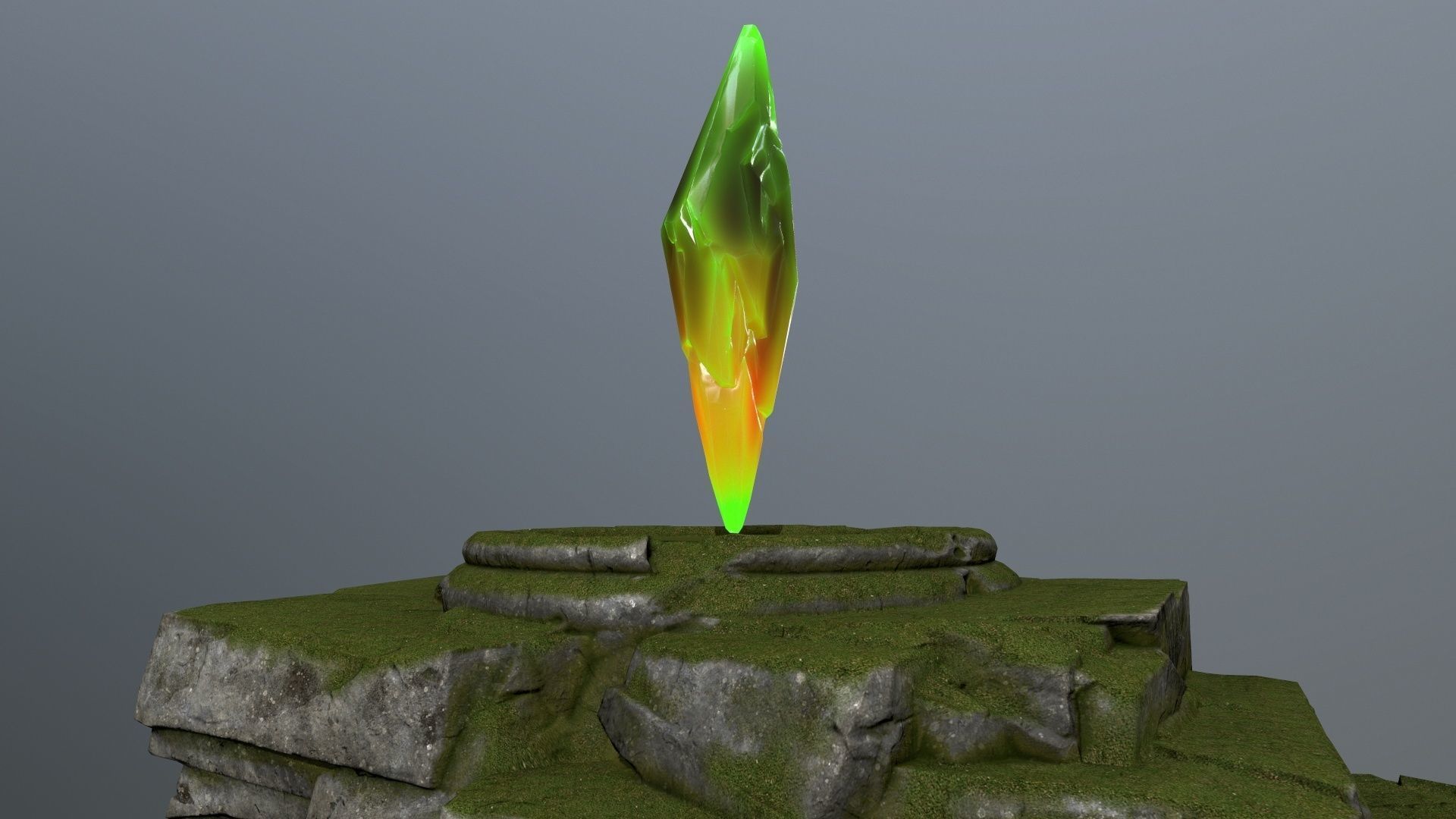 Crystal Ruin Gate Low-poly 3D model_14