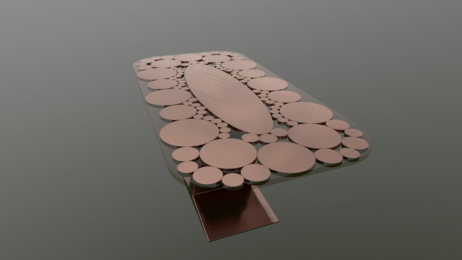 Table-polymer metal table with design 3D model_5