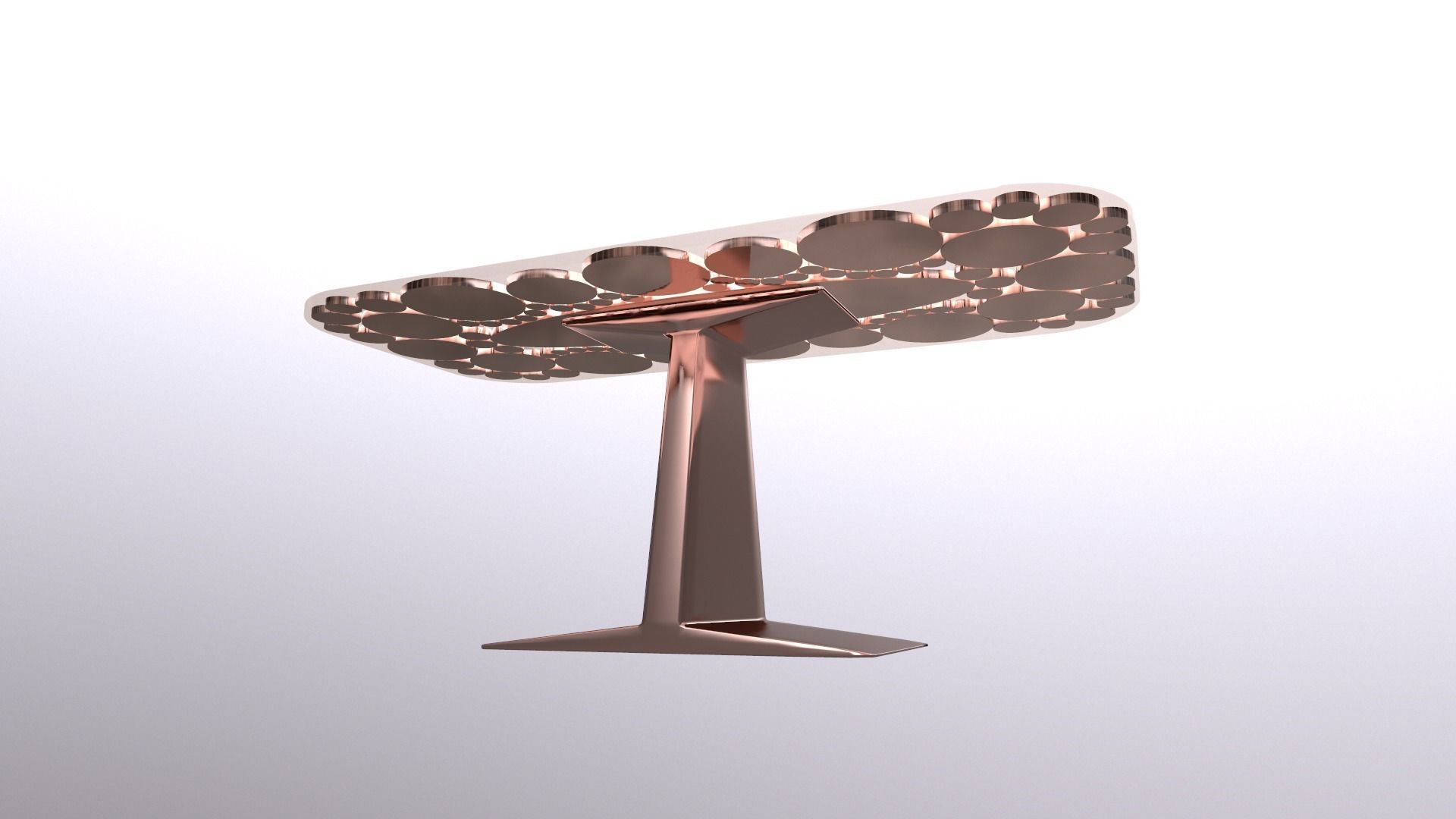 Table-polymer metal table with design 3D model_6