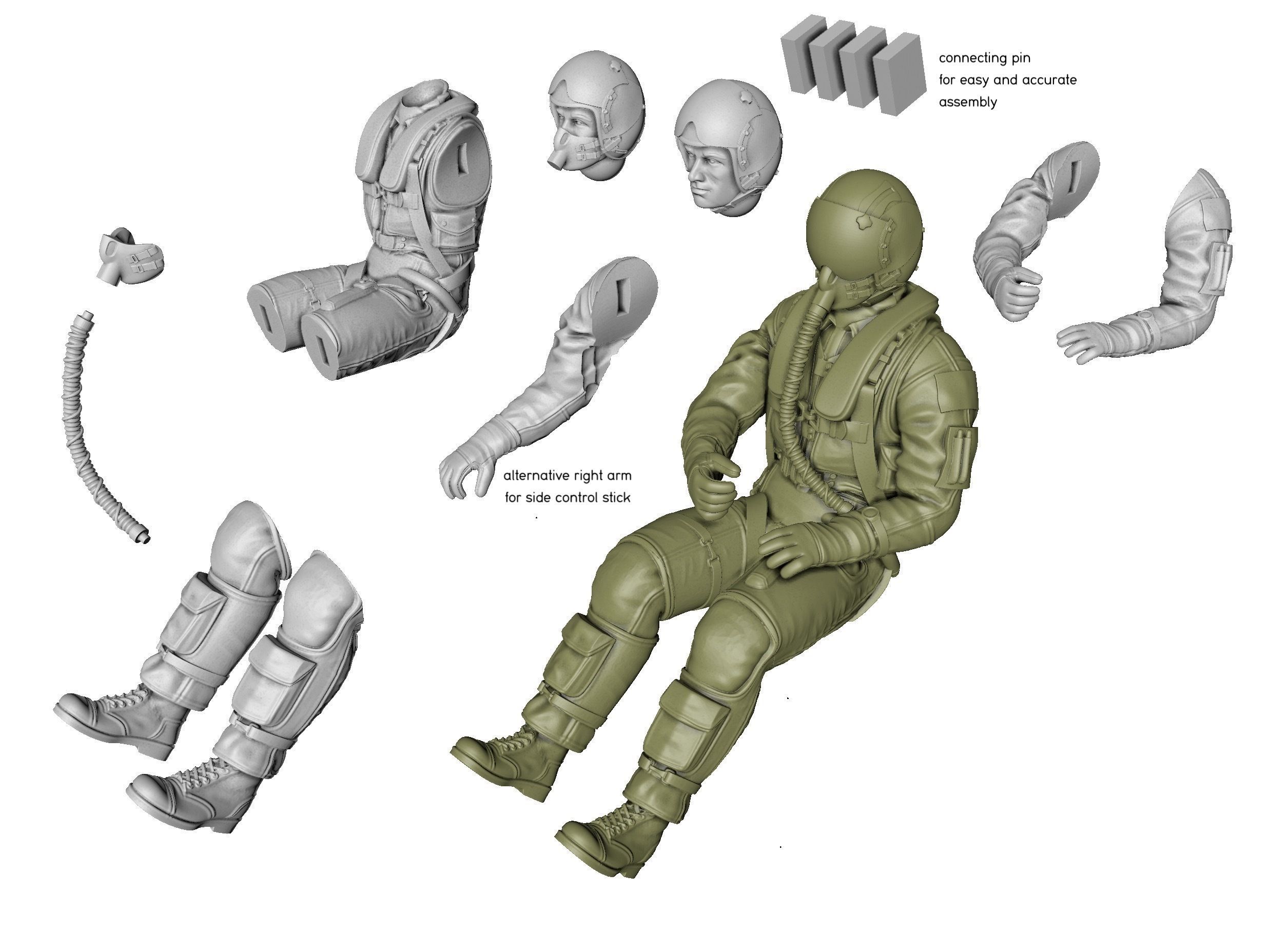 Generic Jet Pilot 3D print model_1