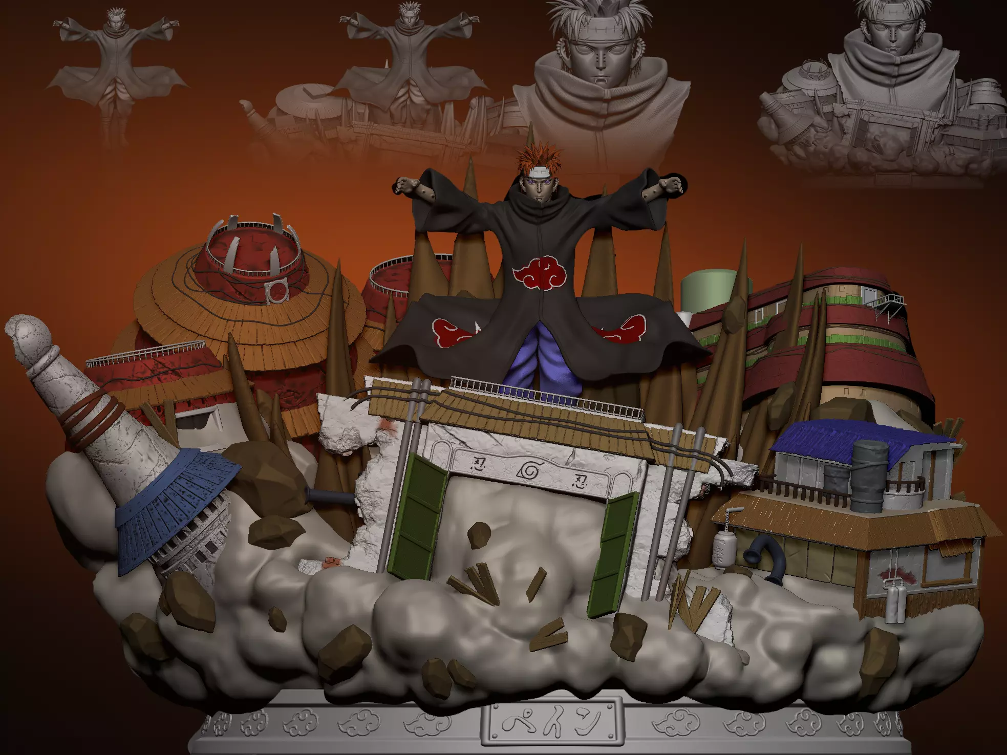 Pain 3D Printing Figurine 3D print model_0