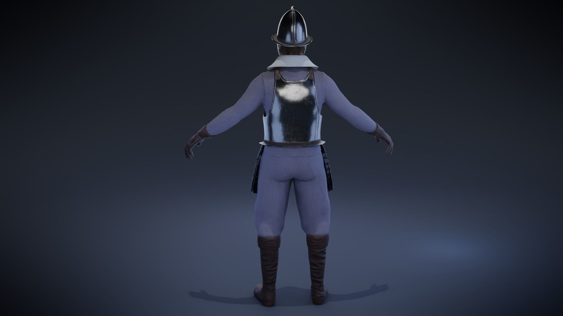 Dutch Warrior Low-poly 3D model_6