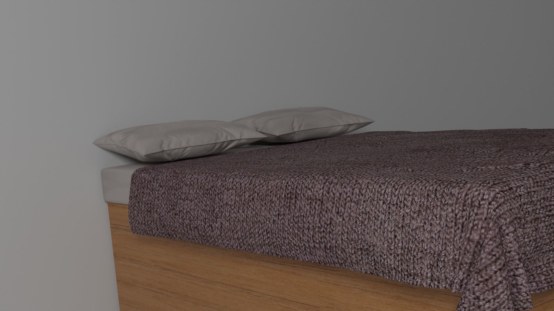 Complete bed set 3D model_3