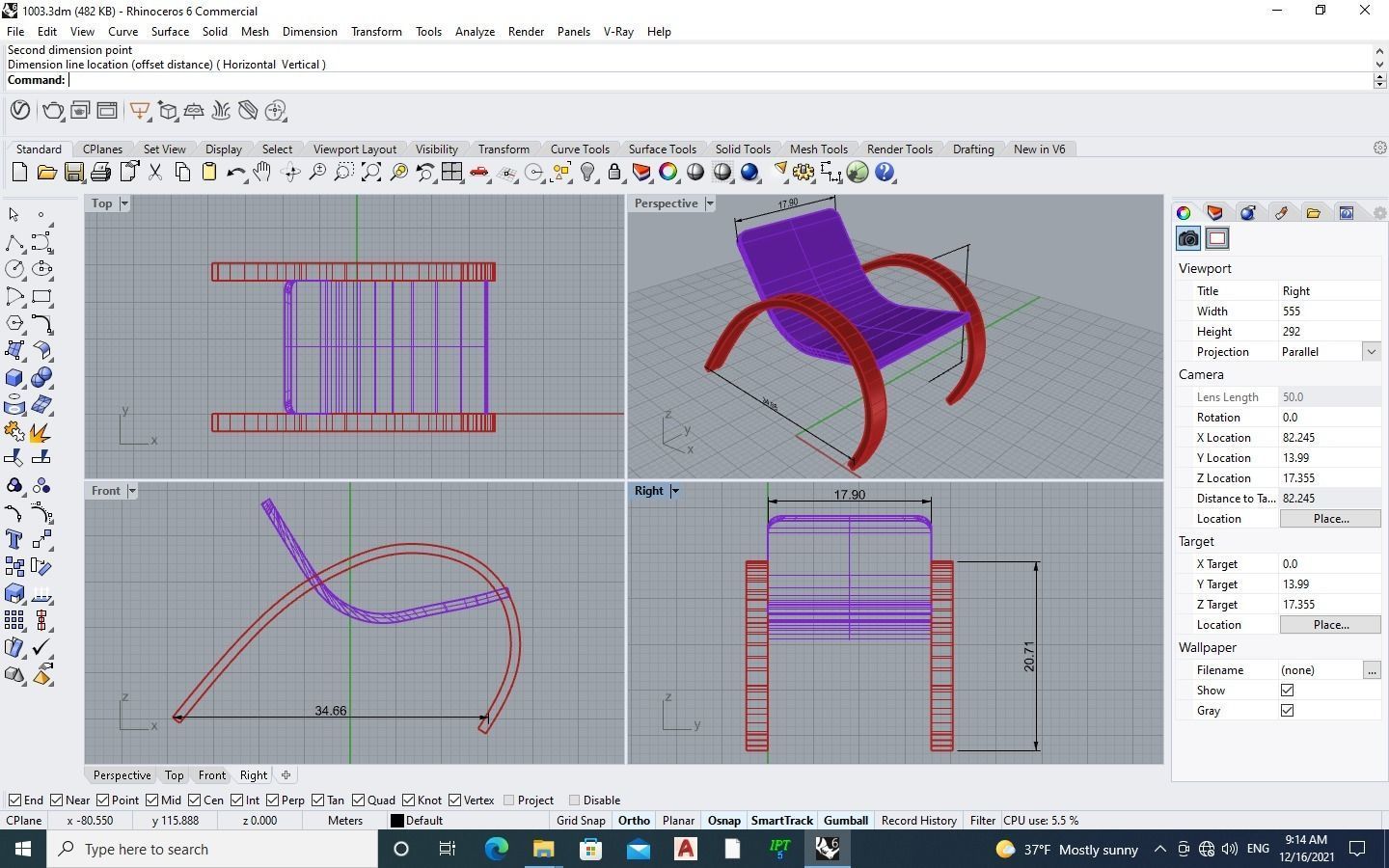 CHAIR-1003 chair designed 3D model_3