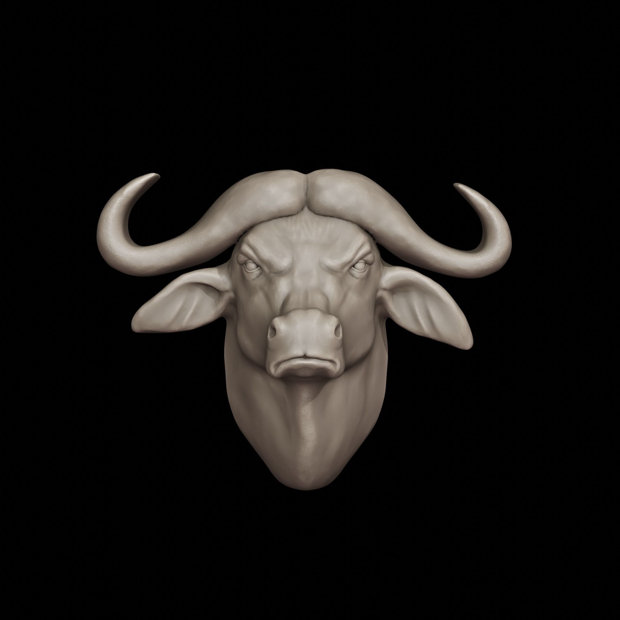 Buffalo decor 3D print model_7