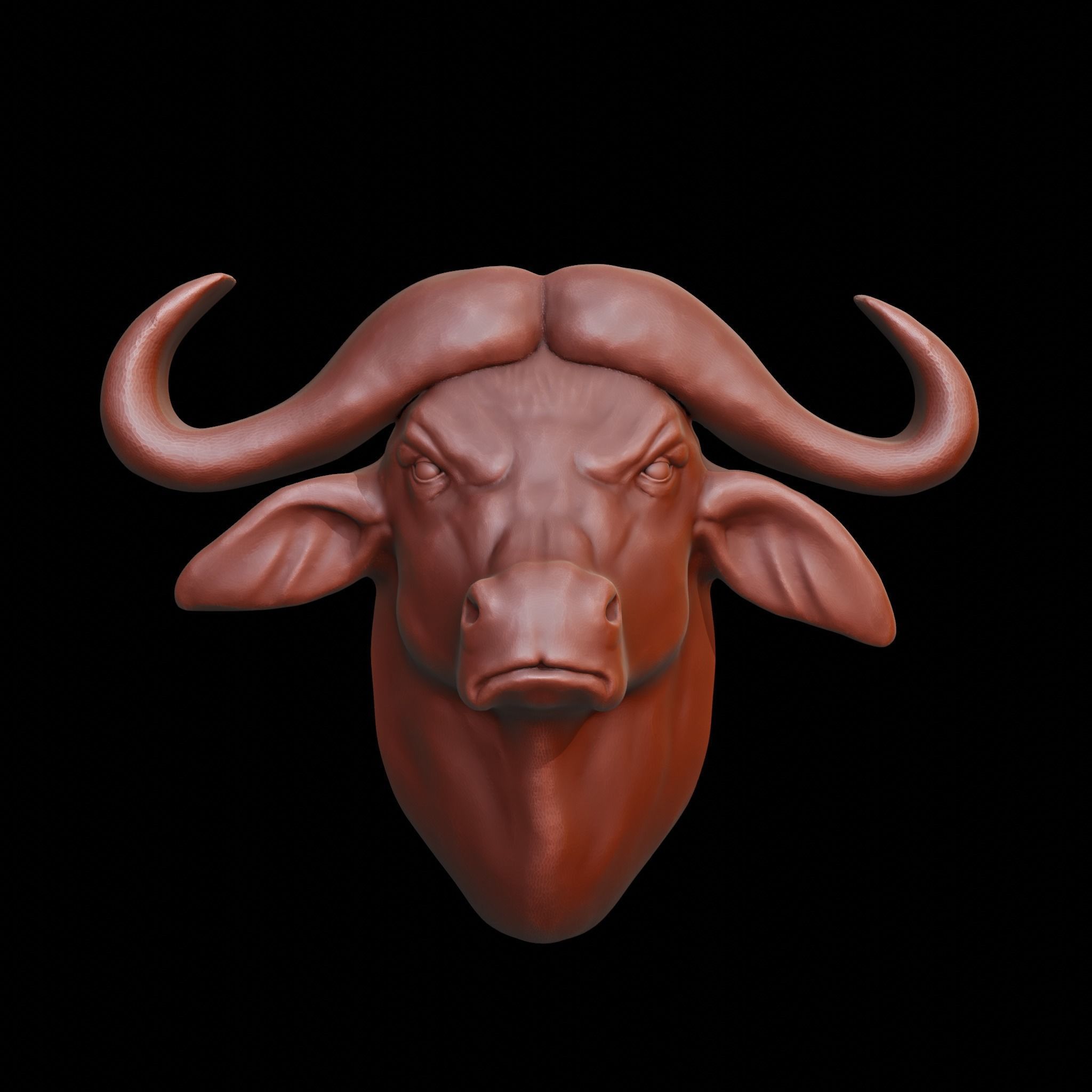 Buffalo decor 3D print model_8