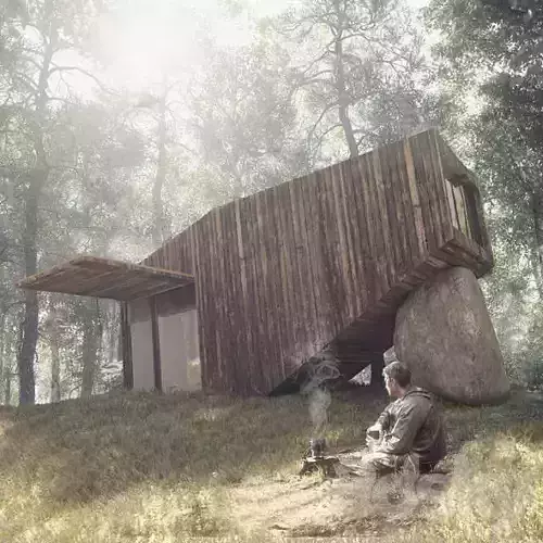 villa forest 3D model