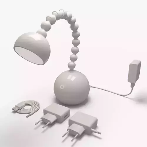 Lamp A with cords and plugs