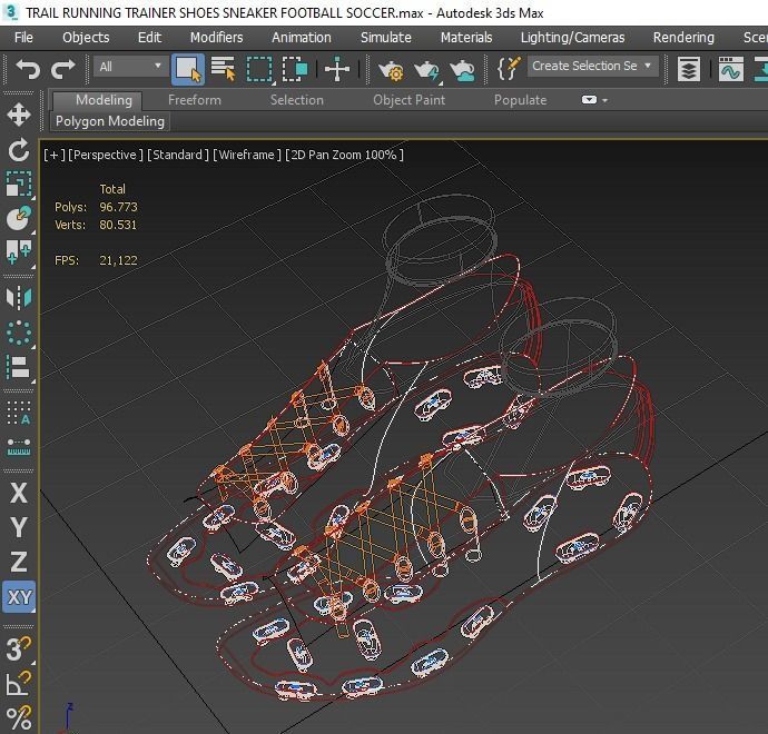 TRAIL RUNNING TRAINER SHOES SNEAKER FOOTBALL SOCCER Free 3D model_10