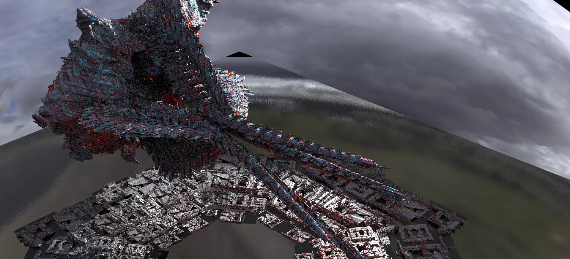 Dragon Bone Flying Mountain ship 3D model_0