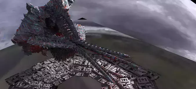Dragon Bone Flying Mountain ship 3D model