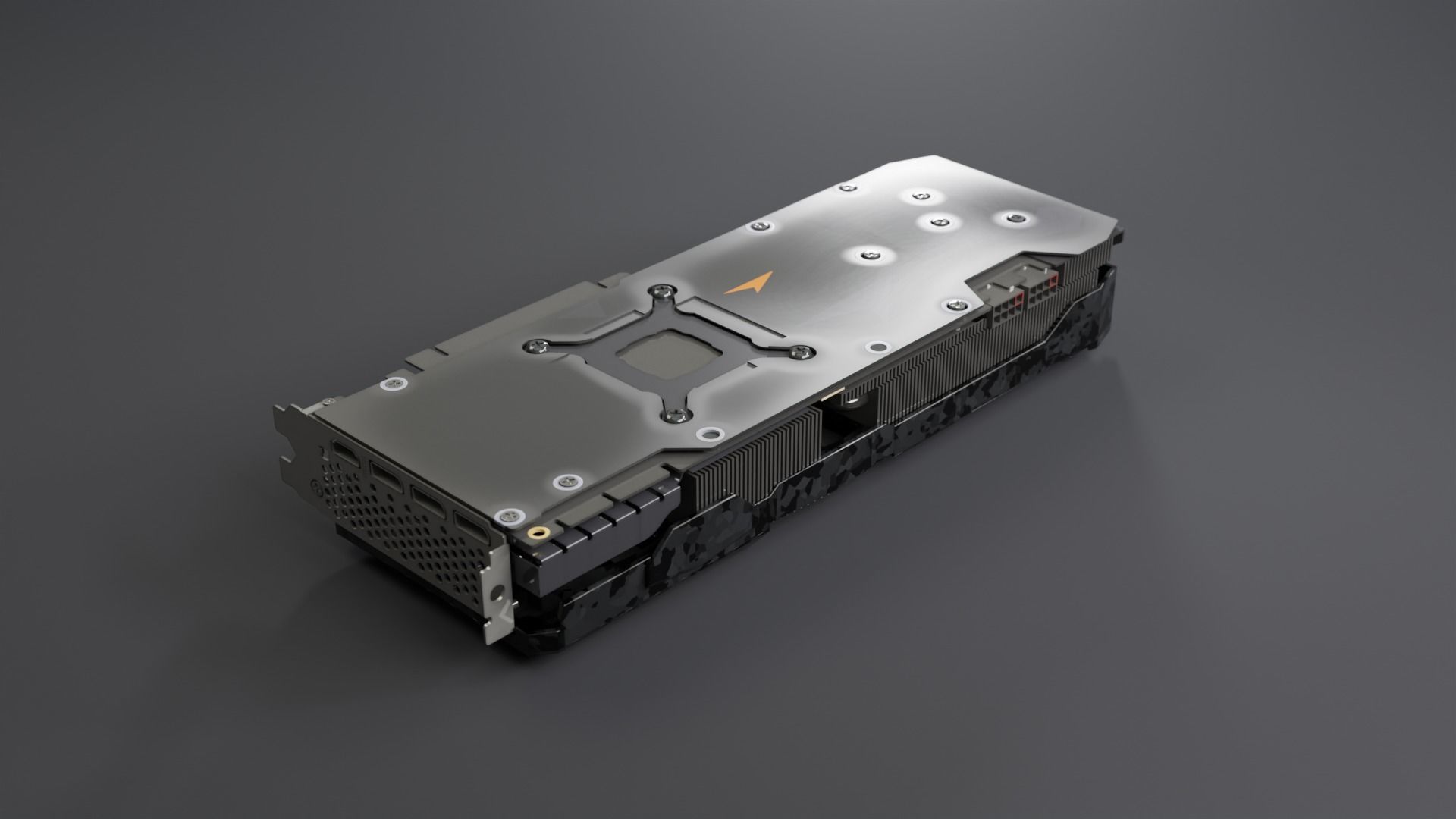 Modern Gaming Video Card Low-poly 3D model_6