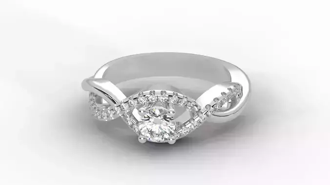 Eng017 Engagement ring for  025ct 030ct 035ct center