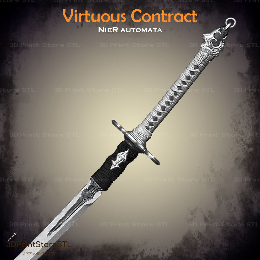 Virtuous Contract Sword From Nier Reincarnationr - Fan Art 3D print model_1