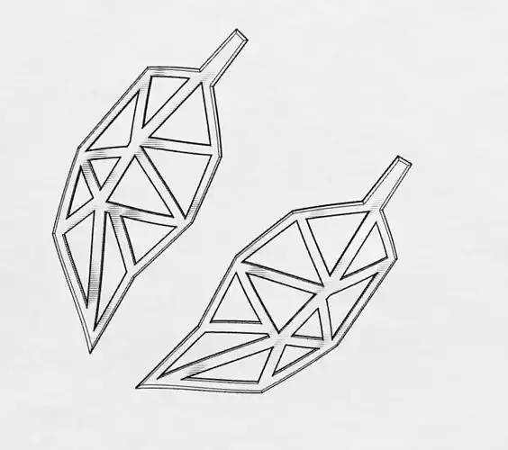 Minimal Leaf Earring 