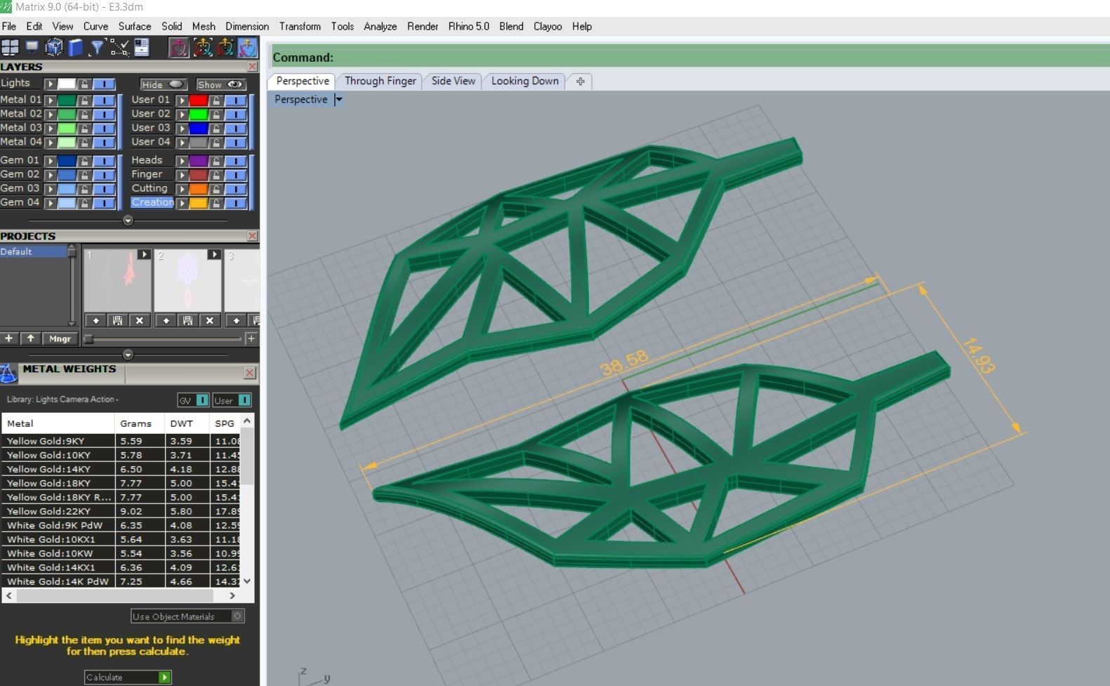 Minimal Leaf Earring  3D model_1