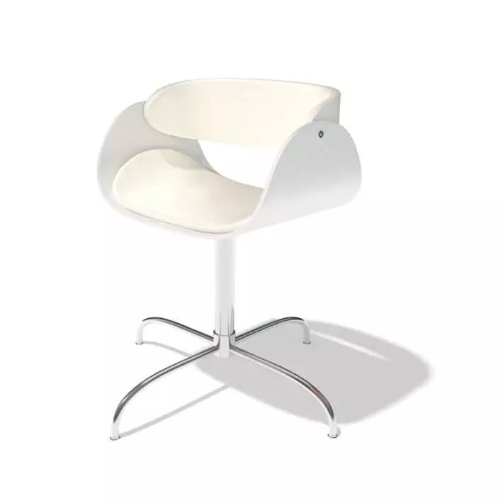 White Modern Char 3D model_0