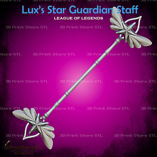 Lux Star Guardian Staff Cosplay League of Legends - STL File 3D print model