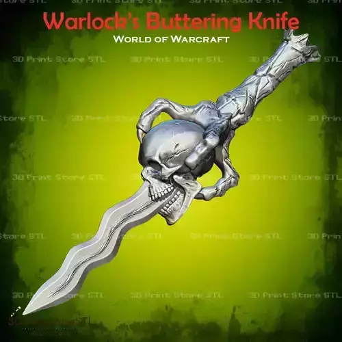 Warlock Buttering Knife Cosplay World Of Warcraft- STL File