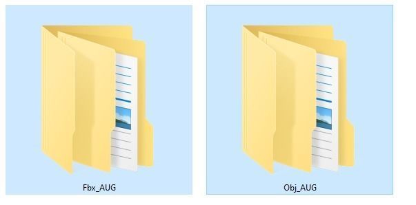 AUG Rifle Game Weapon 7x 3D model_12