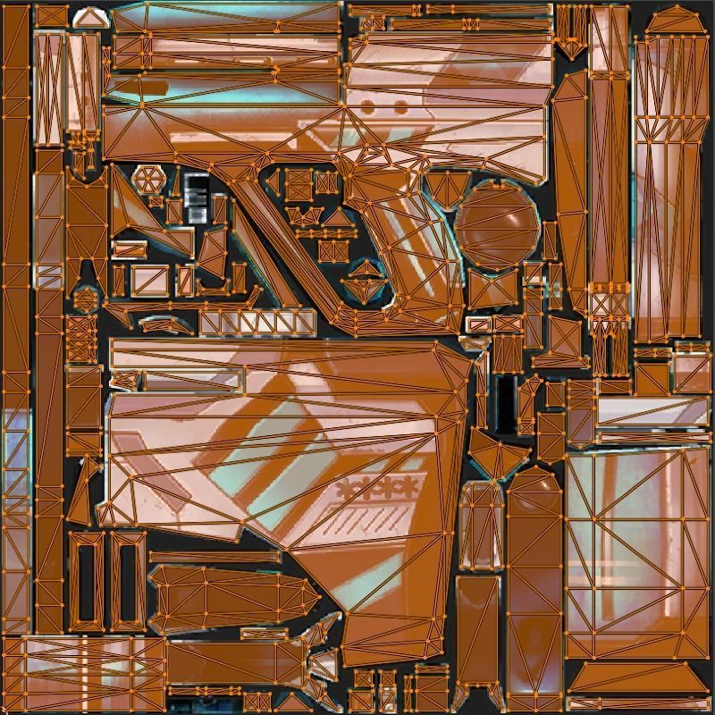 AUG Rifle Game Weapon 7x 3D model_11