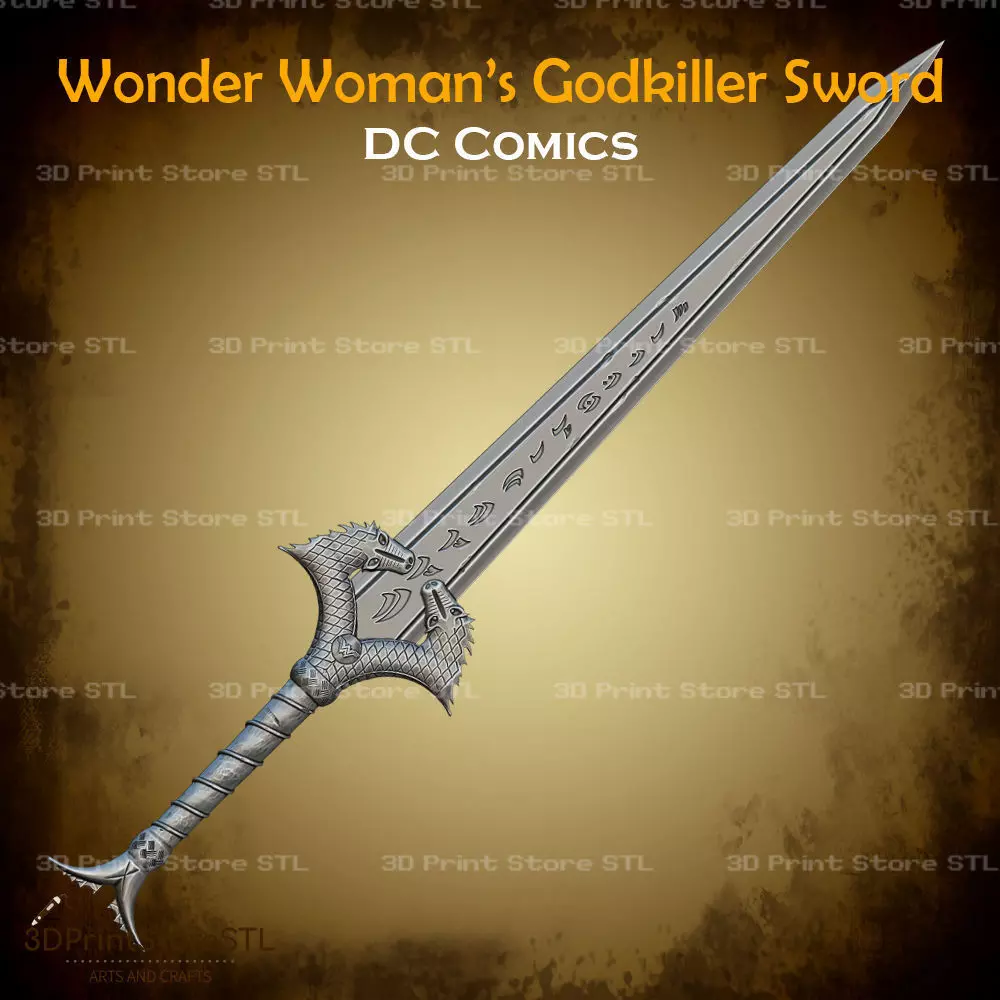 Godkiller Sword Cosplay Wonder Woman - STL File 3D print model_0