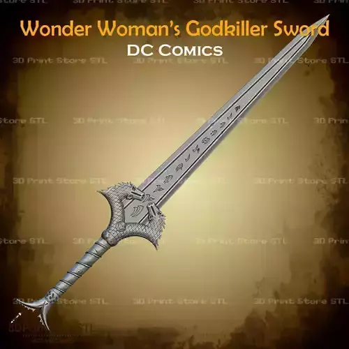 Godkiller Sword Cosplay Wonder Woman - STL File 3D print model