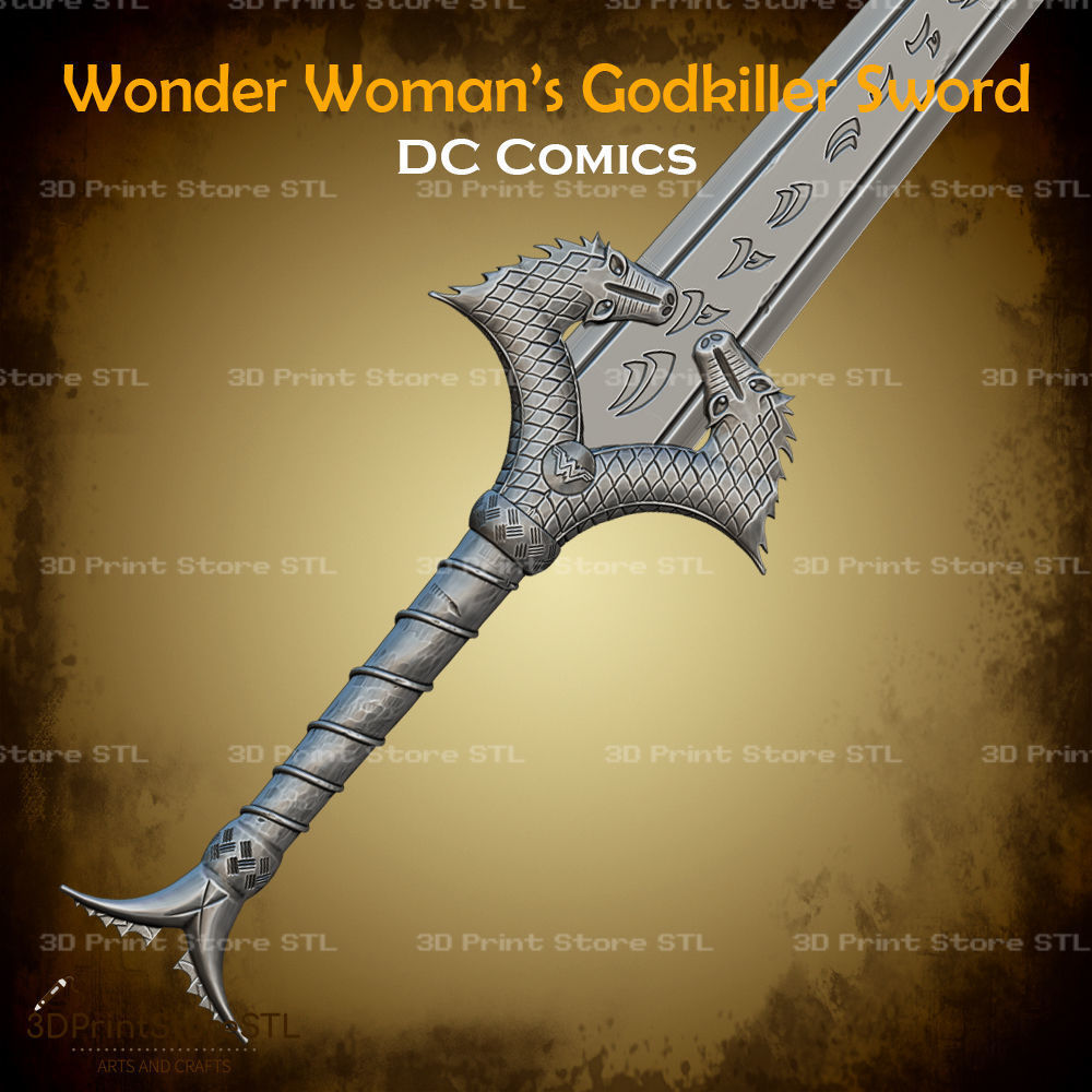Godkiller Sword Cosplay Wonder Woman - STL File 3D print model_1