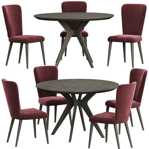 Post Chair Clark Table 3D model