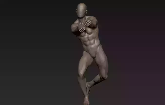 Male Full Body Sculpt Pose 17 3D model