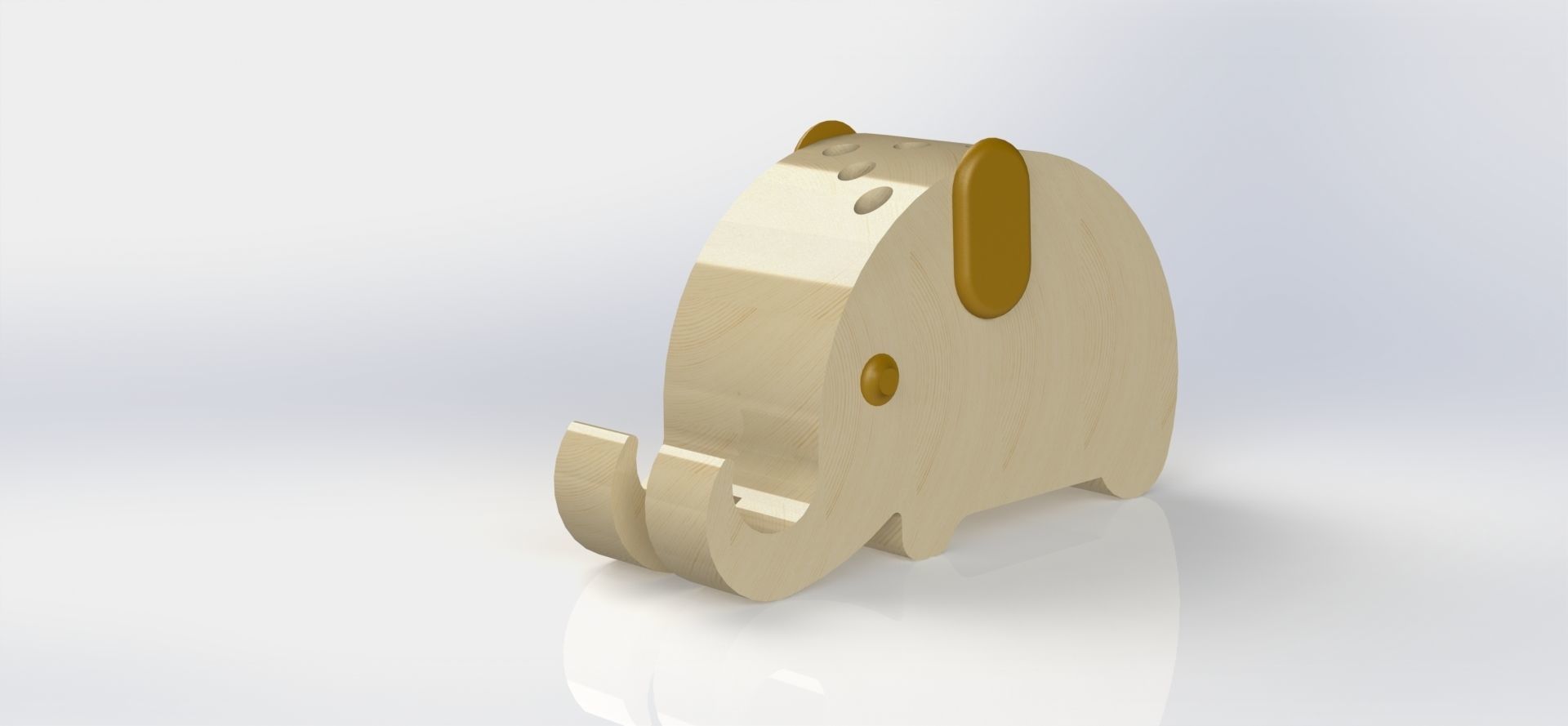 Phone table cradle Elephant Model 3D print model_1