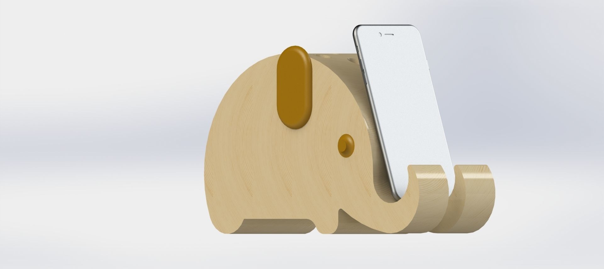 Phone table cradle Elephant Model 3D print model_2