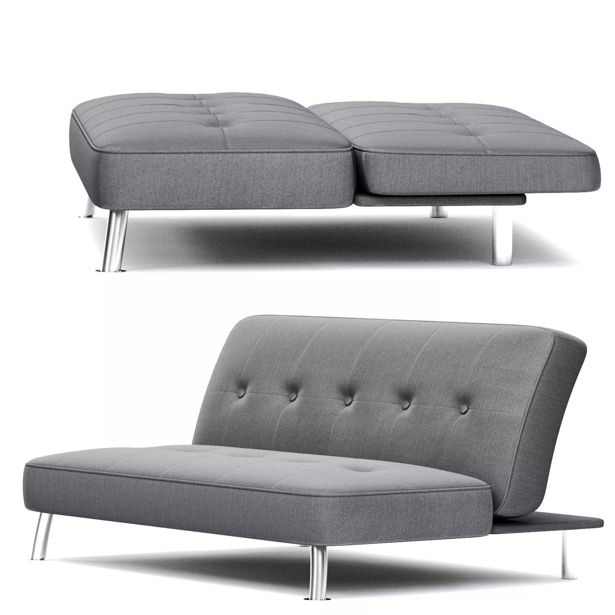 Armless Sofa 3d model 3D model_0