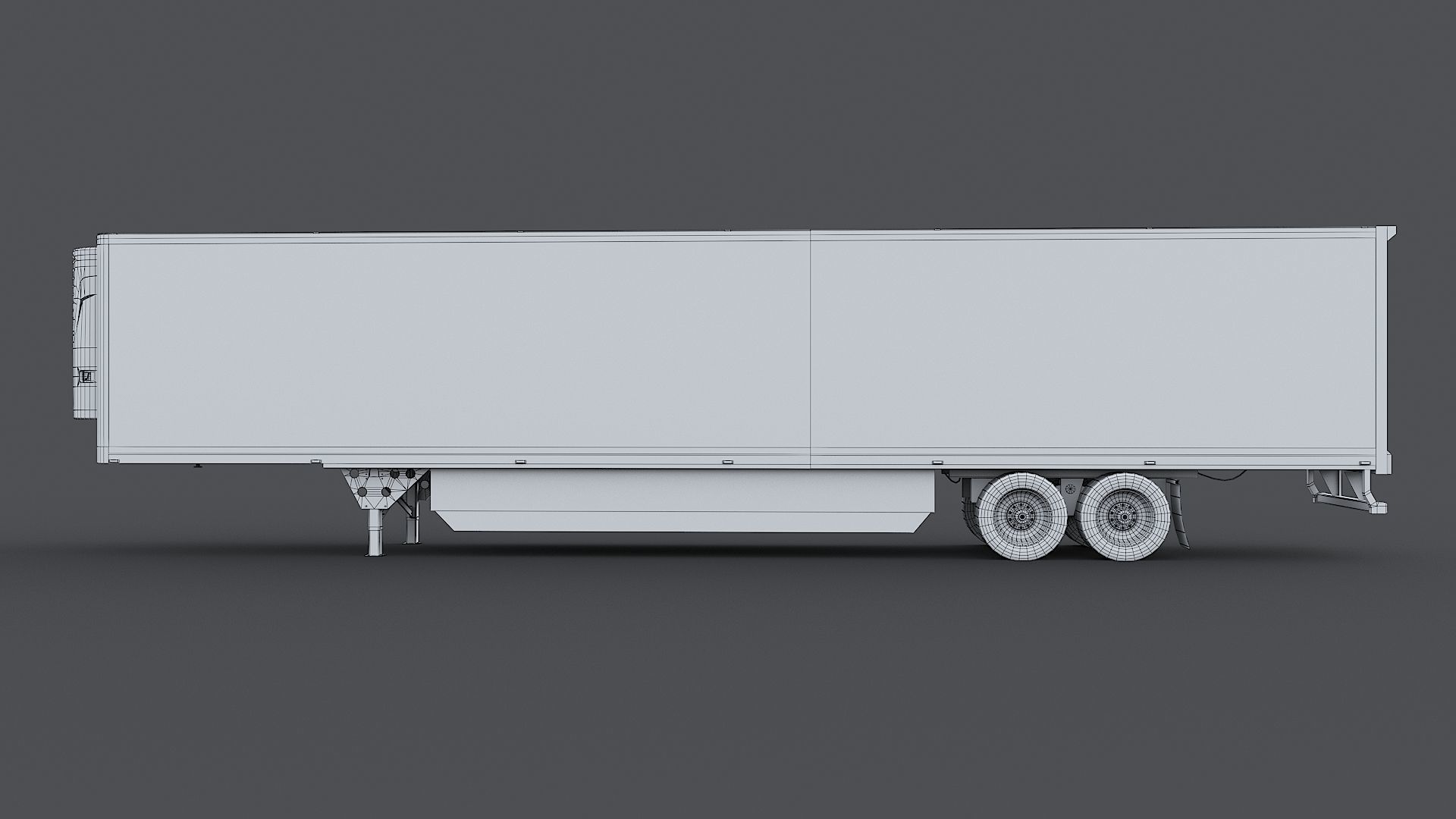 Kenworth T680 Day Cab and Refrigerator Walmart Low-poly 3D model_39