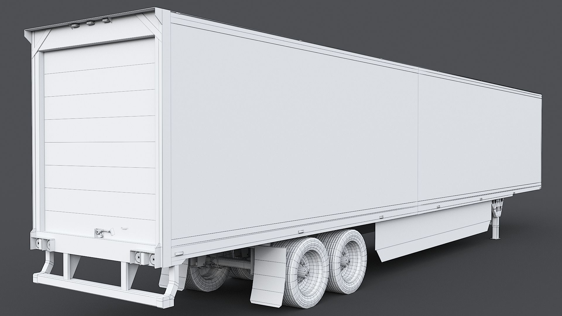 Kenworth T680 Day Cab and Refrigerator Walmart Low-poly 3D model_40