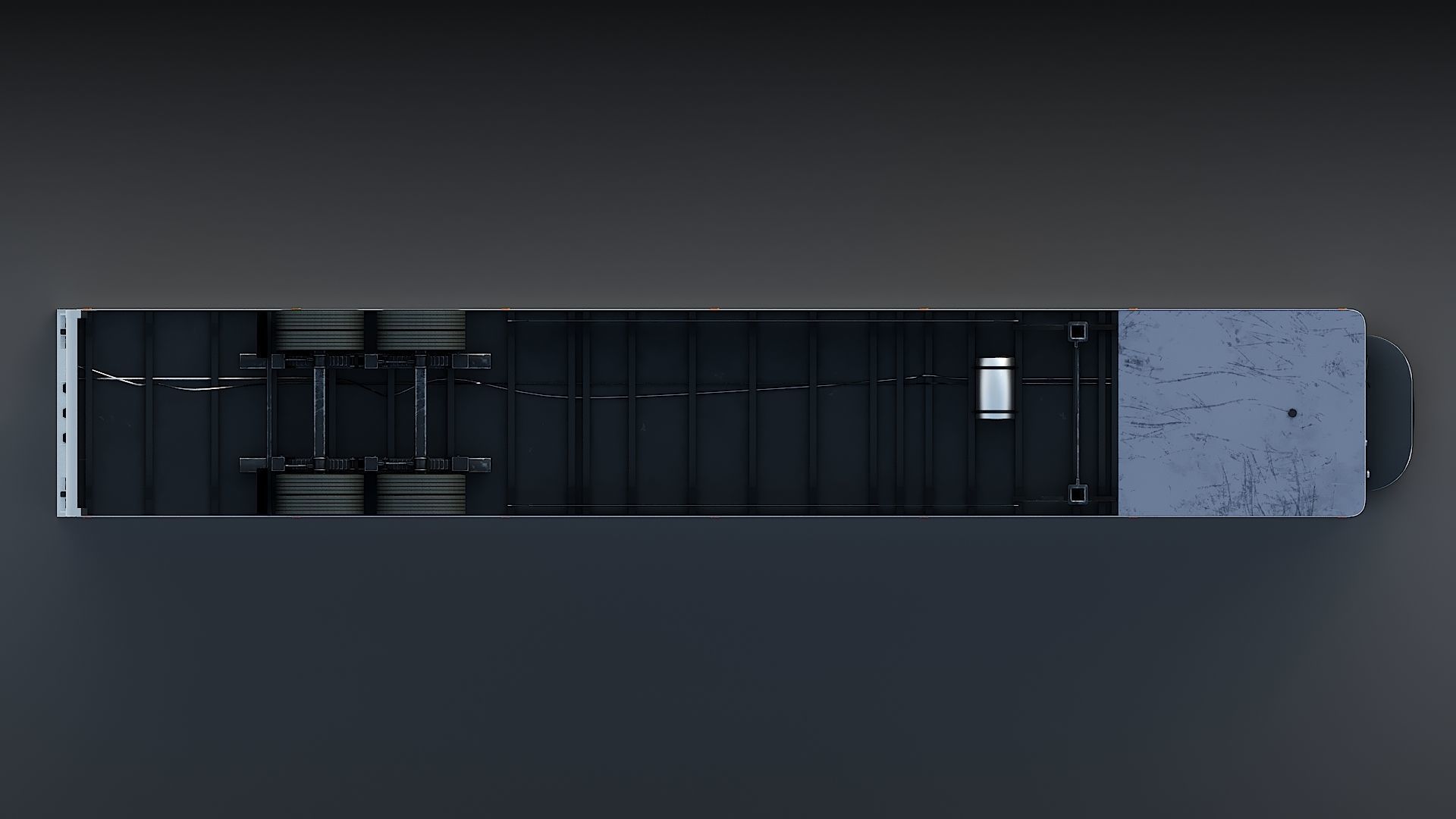 Kenworth T680 Day Cab and Refrigerator Walmart Low-poly 3D model_22