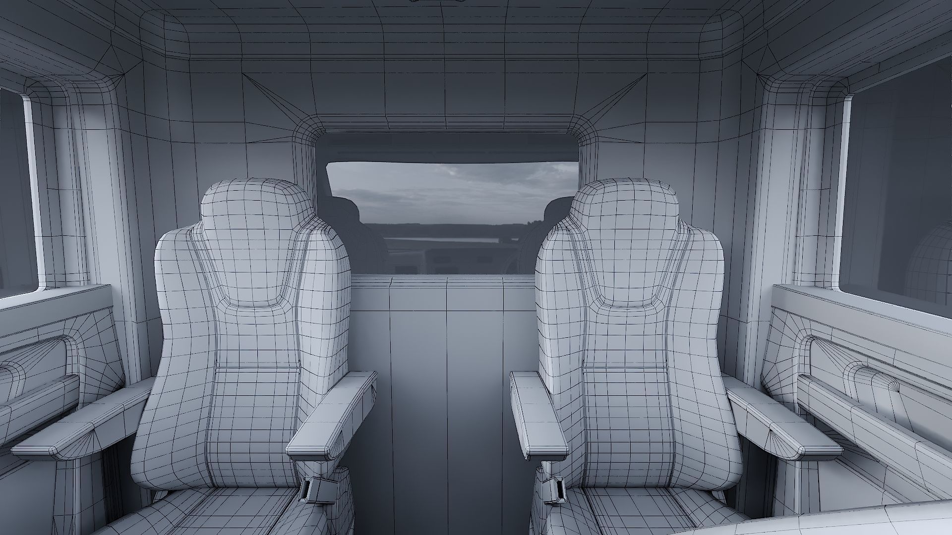 Kenworth T680 Day Cab and Refrigerator Walmart Low-poly 3D model_41