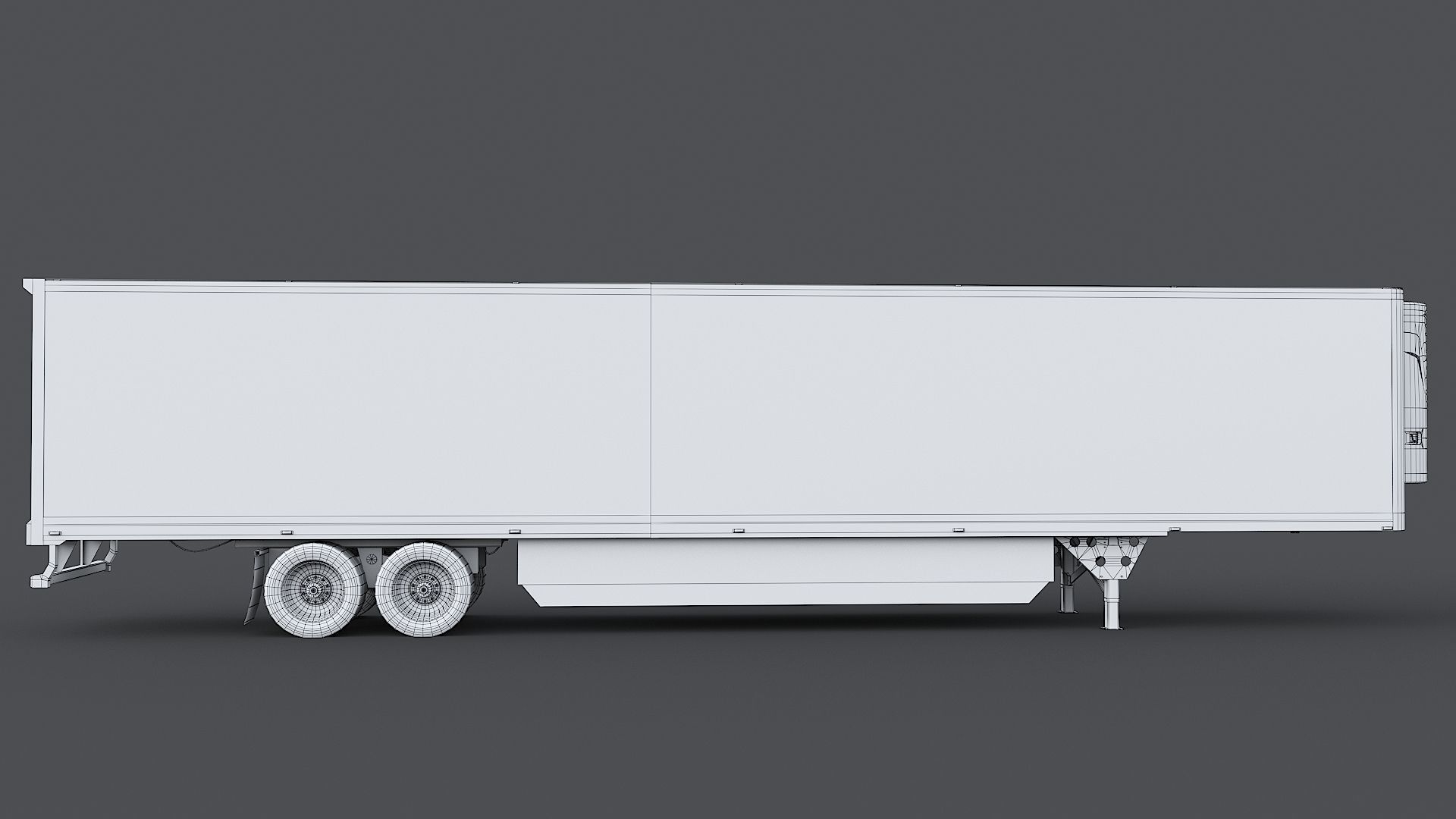 Kenworth T680 Day Cab and Refrigerator Walmart Low-poly 3D model_38