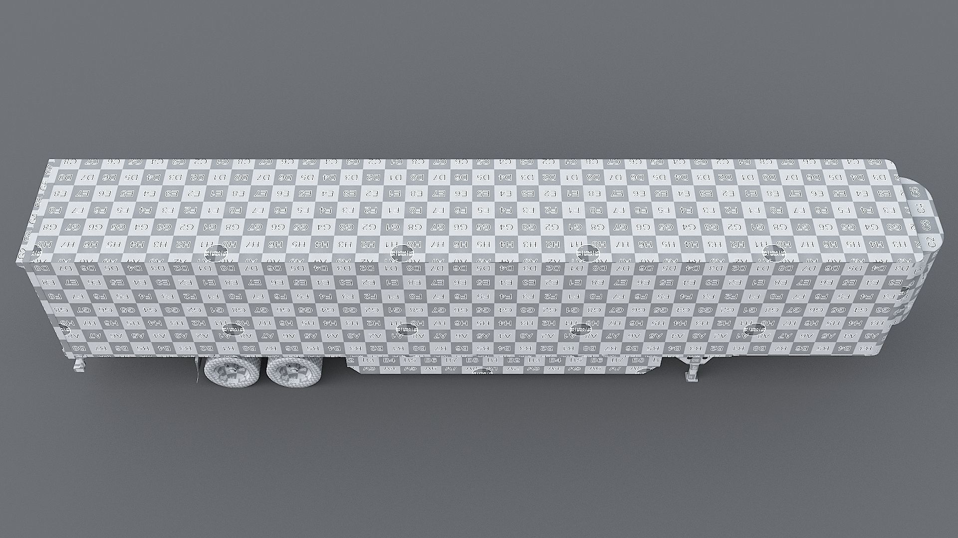 Kenworth T680 Day Cab and Refrigerator Walmart Low-poly 3D model_44