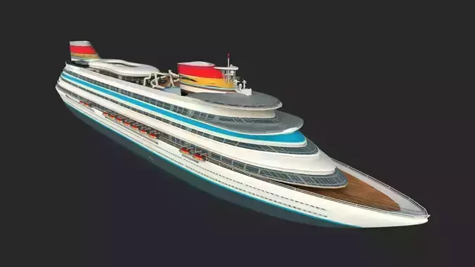 The cruise liner model ship