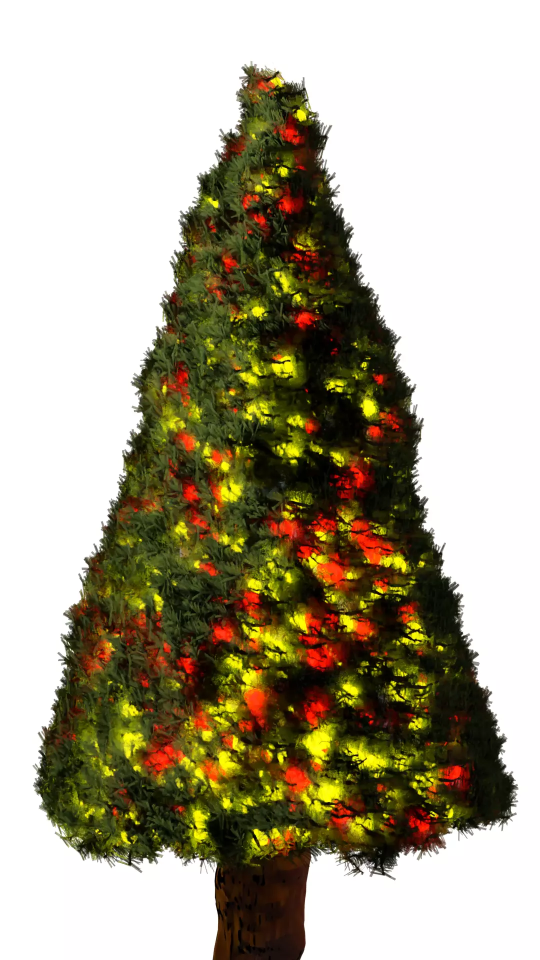 Christmas tree Low-poly 3D model_0