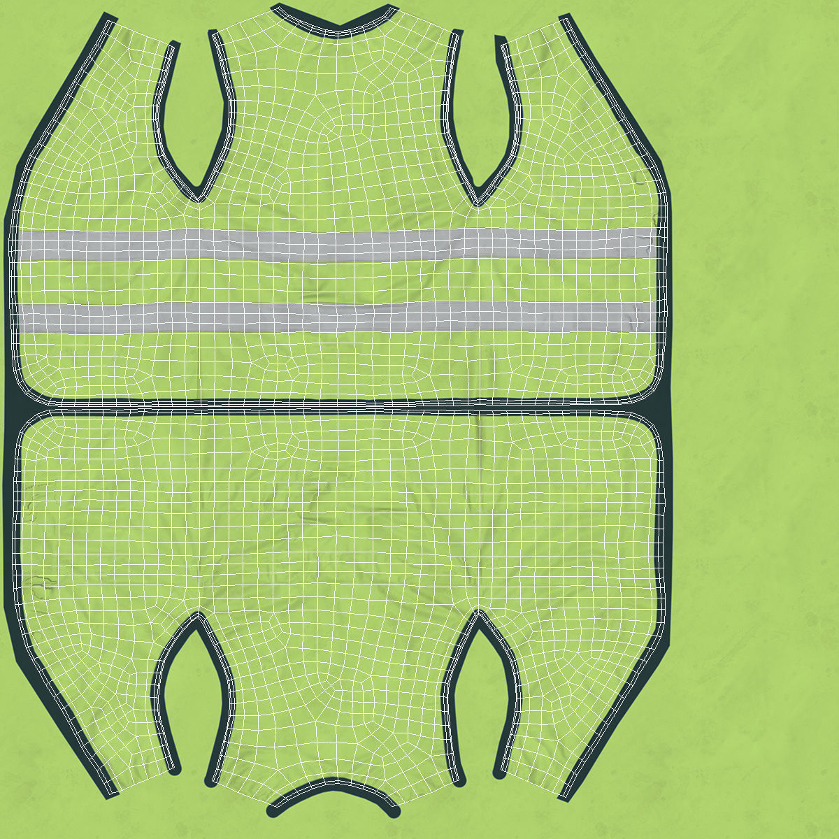 Construction Architect in Yellow Jacket Walking Pose 3D model_15