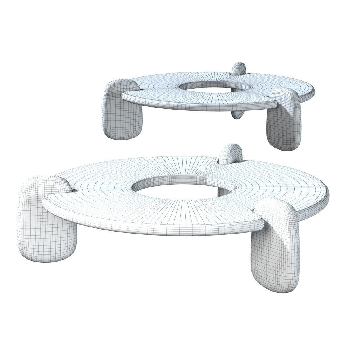 Coffee Table by Objects and Ideas Low-poly 3D model_2