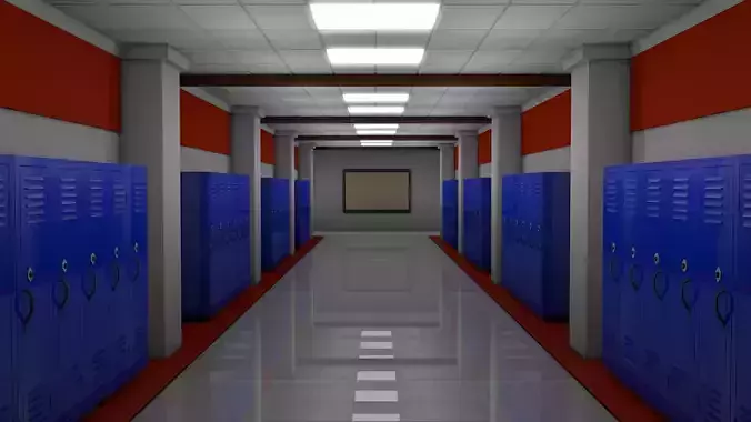 School Locker Corridor