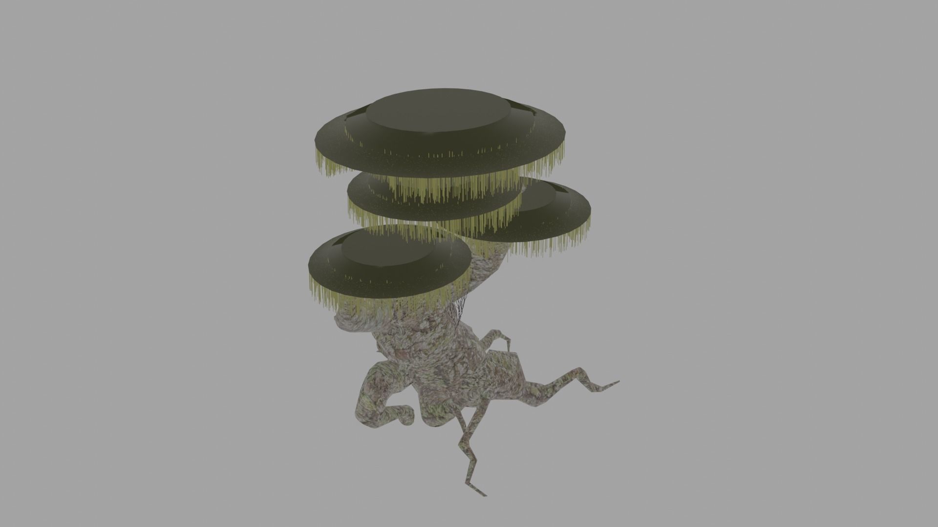 Swamp Disc Tree 3D model_1